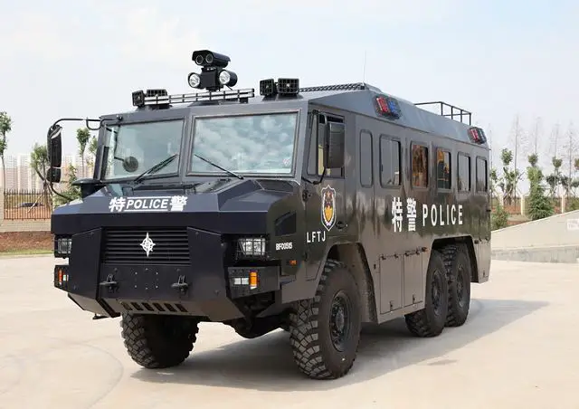 The anti-riot vehicle designed and manufactured by the Chinese Company Shaanxi Baoji Special Vehicles Manufacturing that could have been delivered to the Bolivian armed forces.