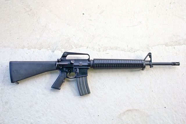 The first version of the C7 assault rifle, a variant of the US-made AR-15 5.56x45mm assault rifle