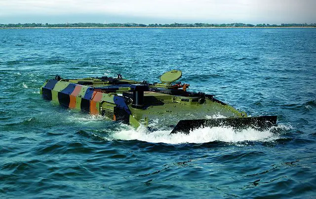 The first of 16 Amphibious Combat Vehicles (ACV) 1.1 prototypes has been rolled out by BAE Systems to the U.S. Marine Corps in a ceremony today at the company’s York, Pennsylvania facility. The ACV 1.1 offering is a fully amphibious, ship launch-able and recoverable 8x8 wheeled combat platform. 
