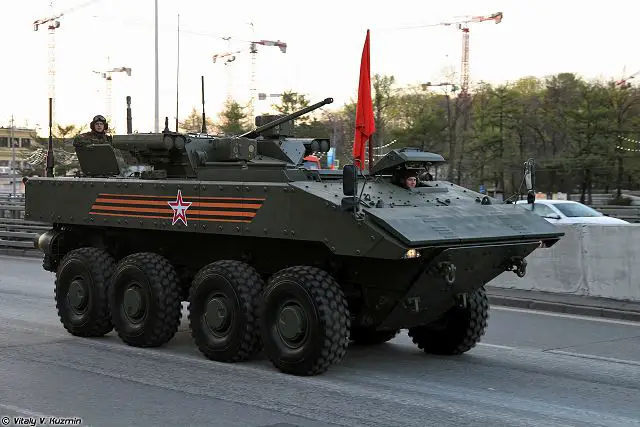 Russia has started the preliminary trials of new Bumerang 8x8 armoured fighting vehicle 640 001