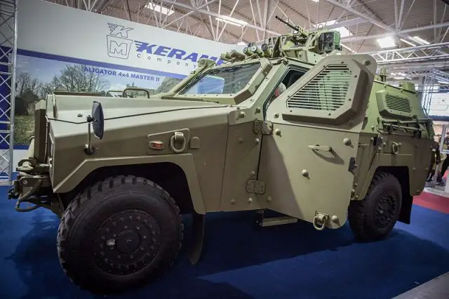 The Defense Company Kerametal from Slovakia has unveiled the third generation of its 4x4 armoured vehicle Aligator under the name of Aligator Master II at the International Defense Exhibition IDEB which was held in Bratislava from the 10 to 12 May 2016. 