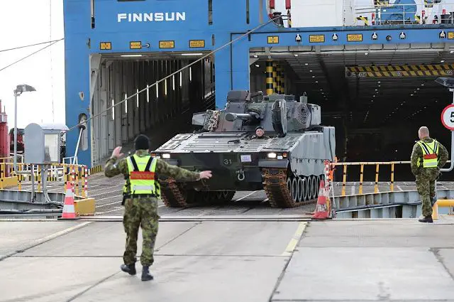 First batch of 12 CV9035 IFV Infantry Fighting Vehicles from Netherlands were delivered to Estonia 640 001