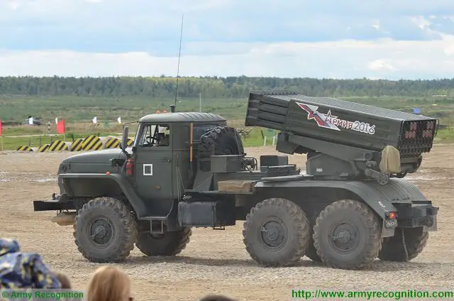 "The 220 mm Uragan-1M MLRS was brought into service in 2016 after the implementation of the state trials program, as well as the 300 mm Tornado-S system," Osyko said. He reminded that the contract for the delivery of the Tornado-S systems and rockets for them to the MoD had been signed at the Army 2016 military-technical forum held outside Moscow in September 2016. 