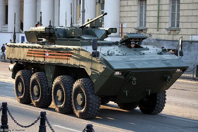 The newest Russian armoured vehicles, namely, T-14 Armata main battle tanks (MBT), T-15 Armata and Kurganets-25 tracked infantry fighting vehicles (IFV), and Bumerang (Boomerang) wheeled IFVs will get advanced SPZ 'soft-kill' optoelectronic systems, according to the Izvestia newspaper.