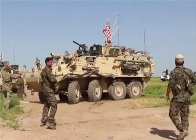 According to many international news websites, U.S. soldiers with Stryker combat armoured vehicles are deployed to Syria’s northeast border with Turkey to prevent an escalation of fighting between the Turkish forces and Kurdish militia units. 