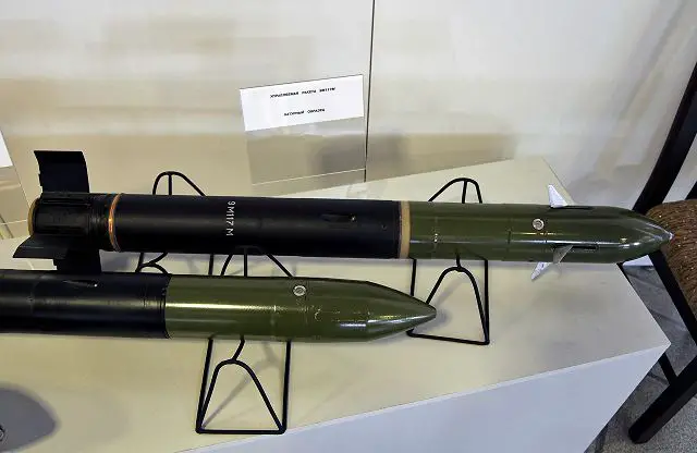 The 9M117M missiles is armed with an effective high-explosive anti-tank (HEAT) tandem warhead.