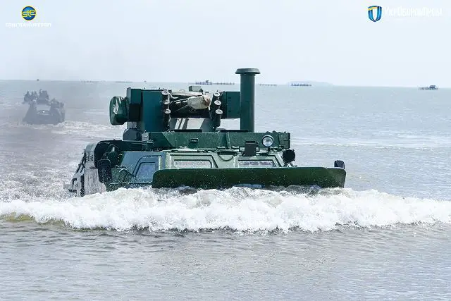 Marine Corps of Indonesia armed forces has tested the new Ukrainian-made BTR-4 8x8 armoured vehicle personnel carrier (APC) in mountain conditions, at the same time trials were performed on the sea to test the amphibious capabilities of the vehicle. 