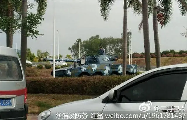 Chinese marine corps equipped with the ZTL-11 8x8 amphibious 105mm assault gun vehicle 640 001