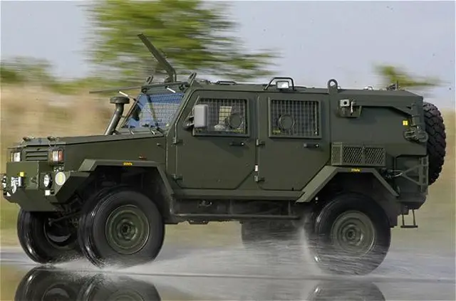Denel on track to meet contract with Namibia for 8 RG32M vehicles and 4 SDROW weapon stations 640 001