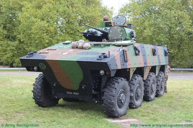 Nexter Systems, the leading French land defence systems company part of KNDS Group, showcases its 8x8 “VBCI” 8x8 armoured infantry fighting vehicle (IFV) during the 17th Annual International Armoured Vehicles Conference which tales place in the Twickenham stadium in London from 23rd to 26th of January, 2017.