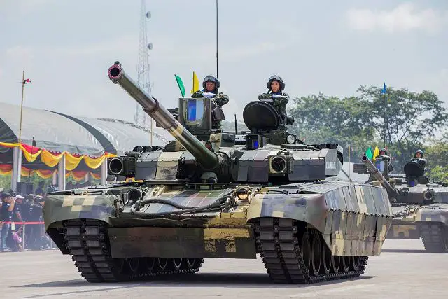 The T-84 Oplot is main batle tank developed by the Ukrainian Company Kharkiv Morozov Machine Building Design Bureau, which is Ukraine's leading design authority for armoured fighting vehicles. The Oplot MBT armament includes a 125mm gun, 7.62mm coaxial machine gun and 12.7mm anti-aircraft machine gun.