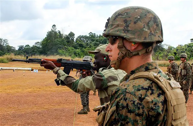 US Marines trained Gabonese army soldiers during military exercise in Gabon 640 001