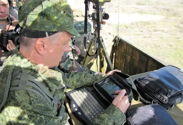 Russian Southern Military District used Strelets control and communications system during drills 640 001
