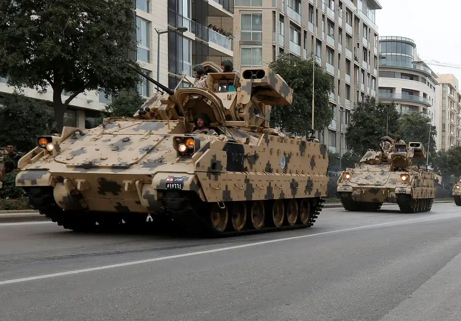 Lebanon first public appearance of Bradley M2A2 IFV at military parade 925 001