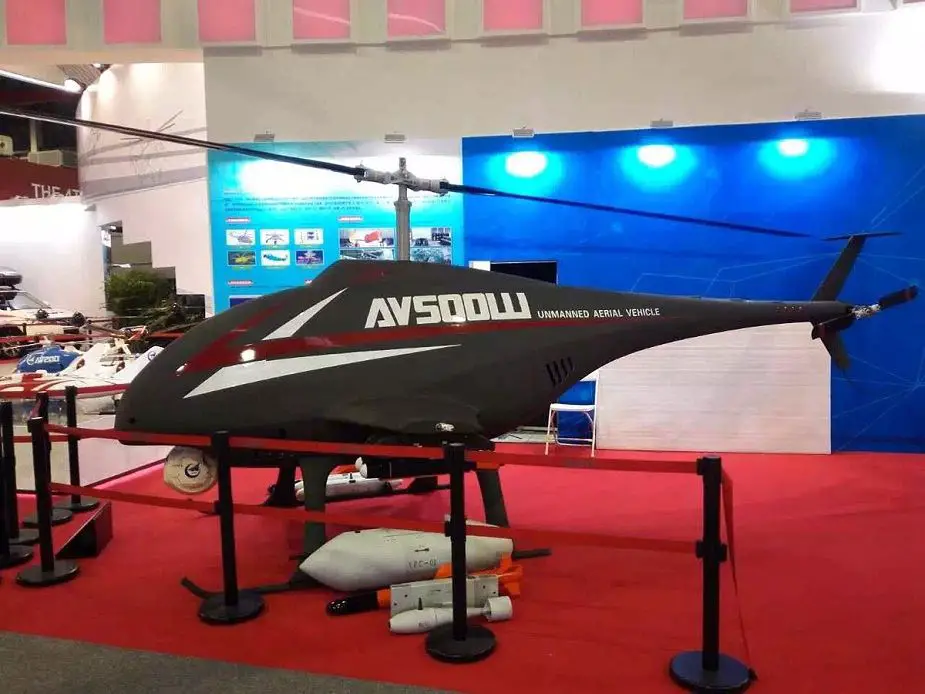 Aviation Industry Corp of China promotes AV500W unmanned helicopter at China Helicopter Expo 905 002
