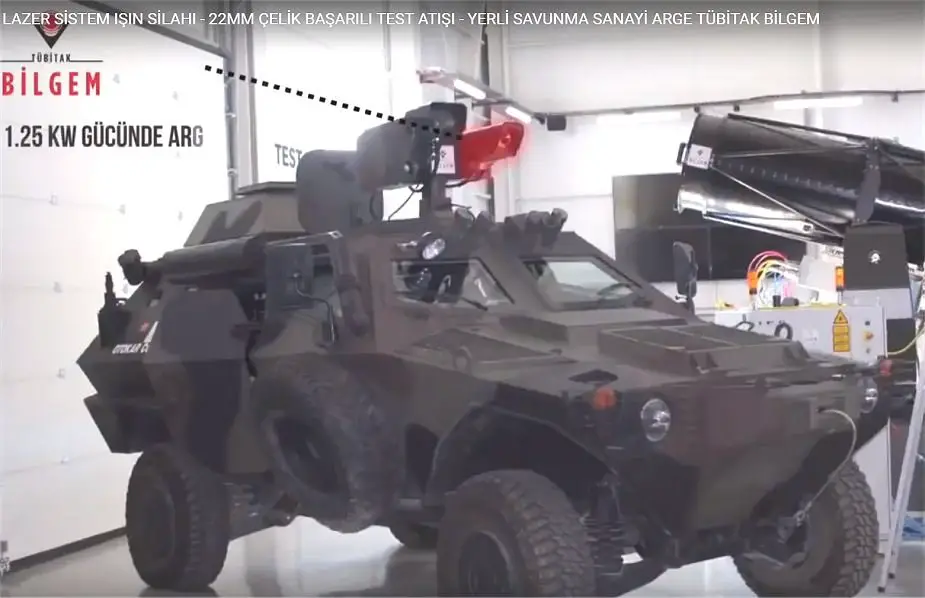 Aselsan Turkey successfully tested its new mobile laser weapon system