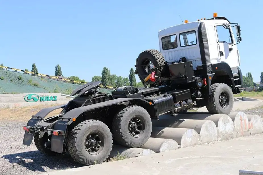 New 6x6 truck tractor KrAZ with automatic transmission