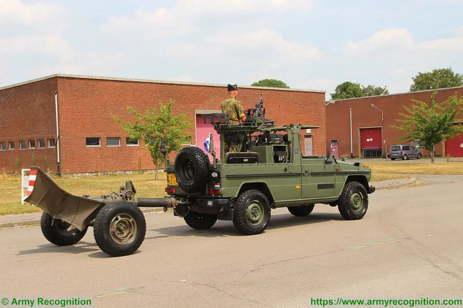 G Wagon Mercedes Benz 4x4 tactical vehicle towing 120mm mortar Netherlands Dutch army military parade national day 21 July 2018 925 001