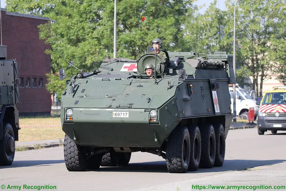 Piranha IIIC ambulance armored vehicle Belgium Belgian army military parade national day 21 July 2018 925 001