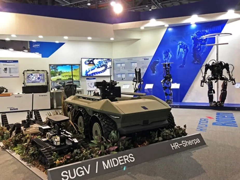 Hyundai Rotem displays HR Sherpa UGV at 2018 Robot World