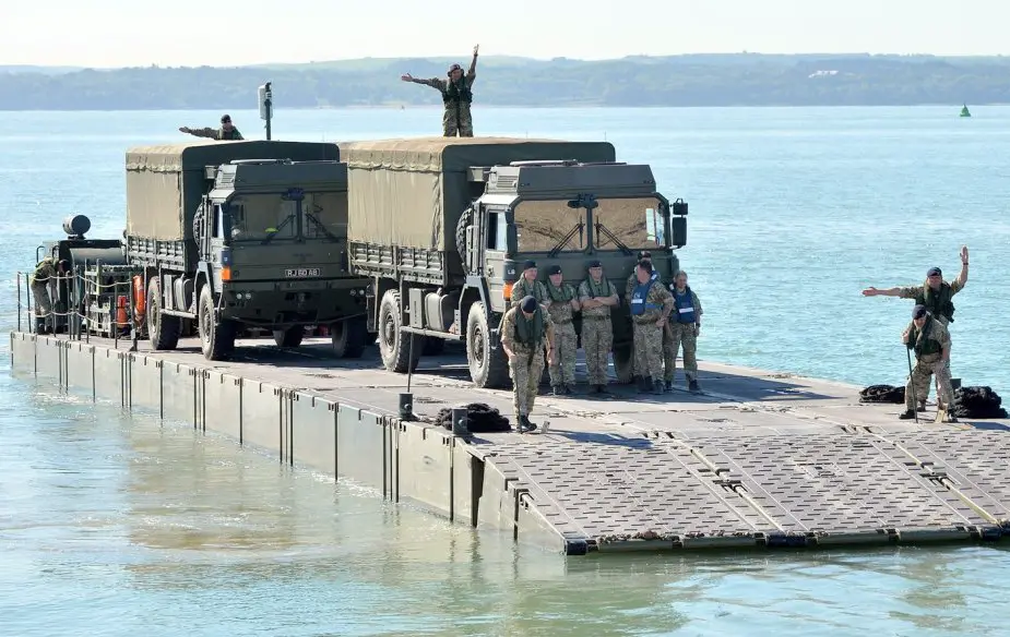 UK soldiers from 165 Port and Maritime Regiment take to the water