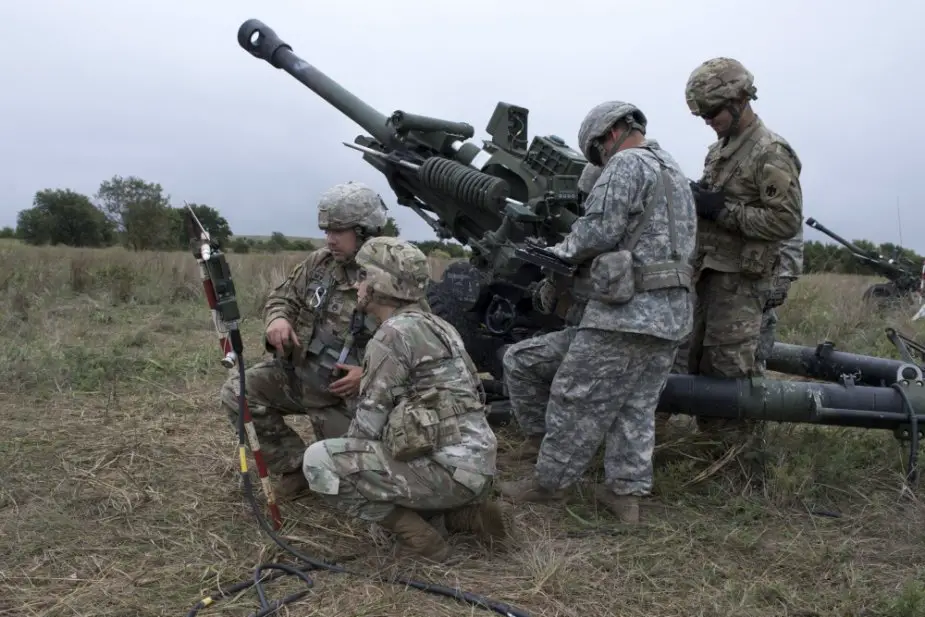US Army 160th Field Artillery live fire new 105mm M119A3 howitzer