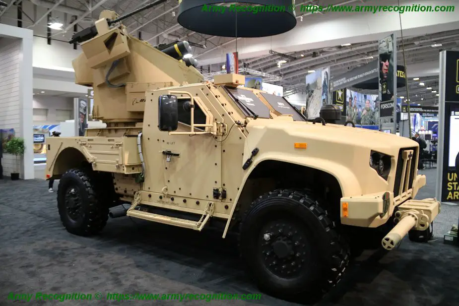 New mobile SHORAD air defense system a priority for US Army Oshkosh JLTV Boeing turret 925 001
