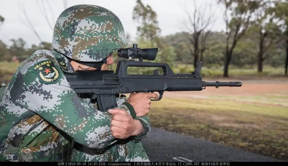 Russian servicemen to handle Chinese QBZ 95 type 95 rifle assault rifle
