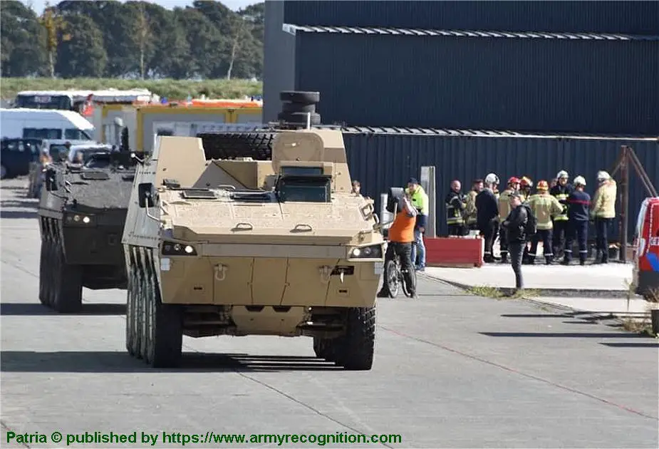 Patria has developed unmanned version of its AMV armored vehicle 925 001
