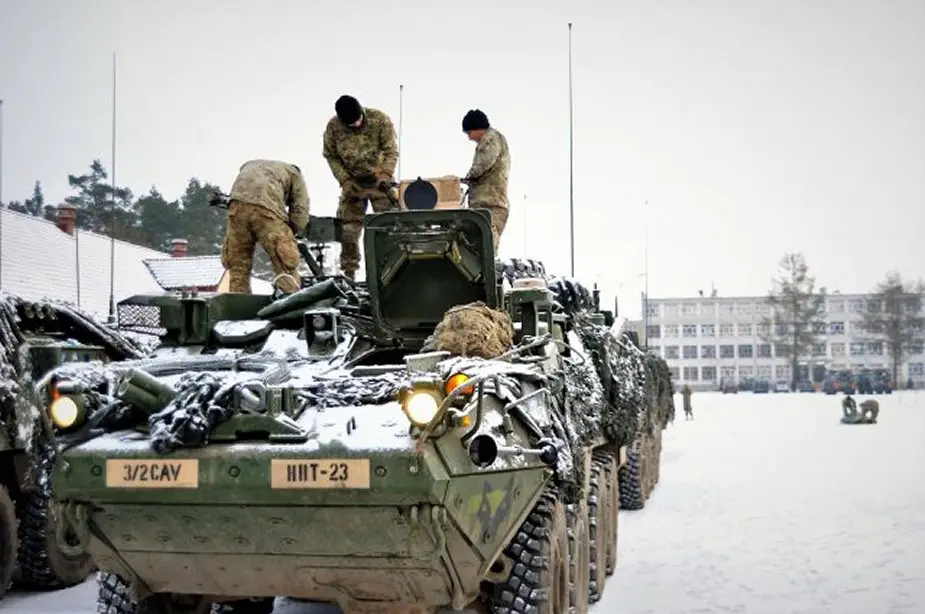 US soldiers European battle group Poland training