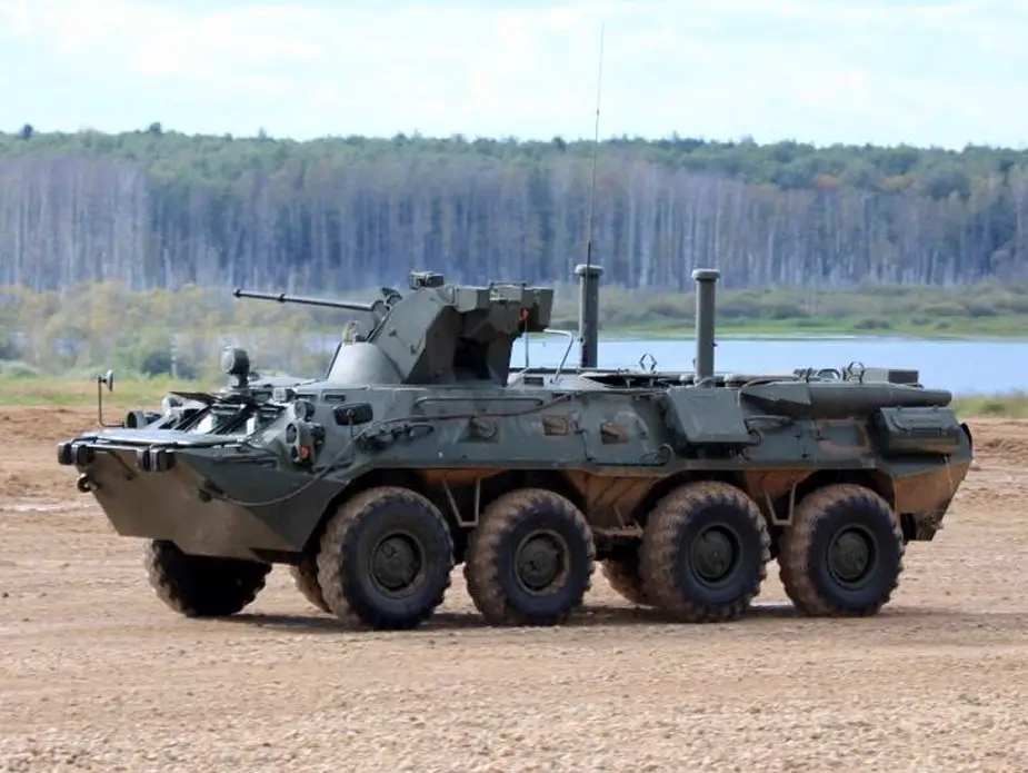 Russian Caspian Flotilla Marines receive BTR 82A armored personnel carriers
