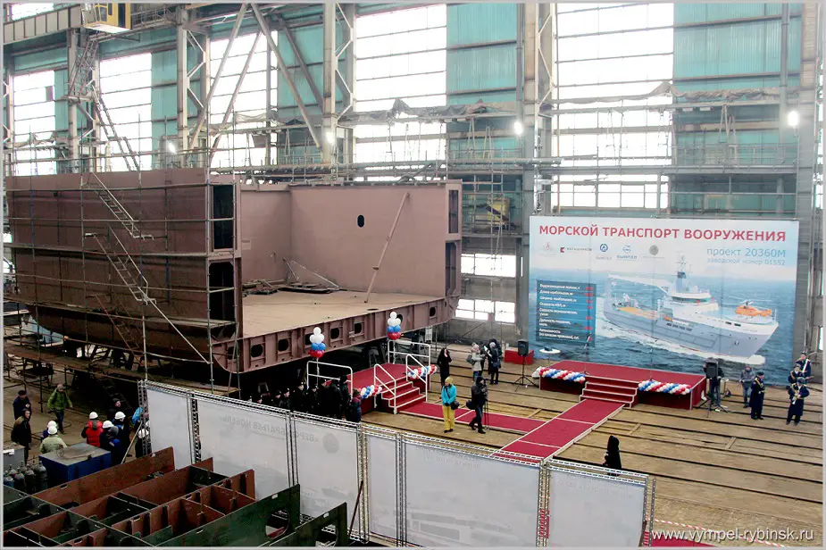 Russia lays down Project 20360M armament replenishment vessel 2