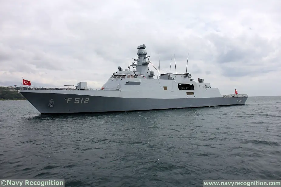 Turkish Navy MILGEM class Corvette TCG Büyukada at IDEF 2017