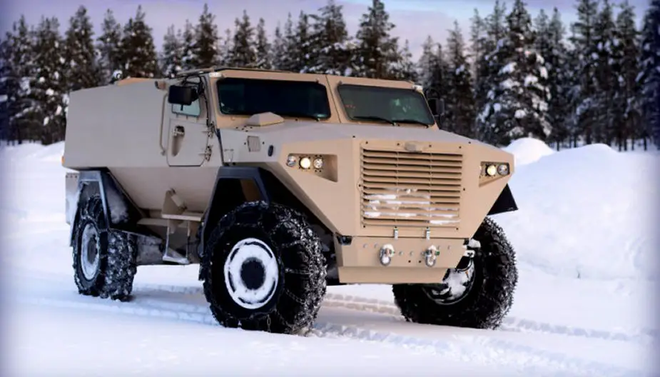 Finnish Sisu GTP 4x4 armored vehicle for Latvian army