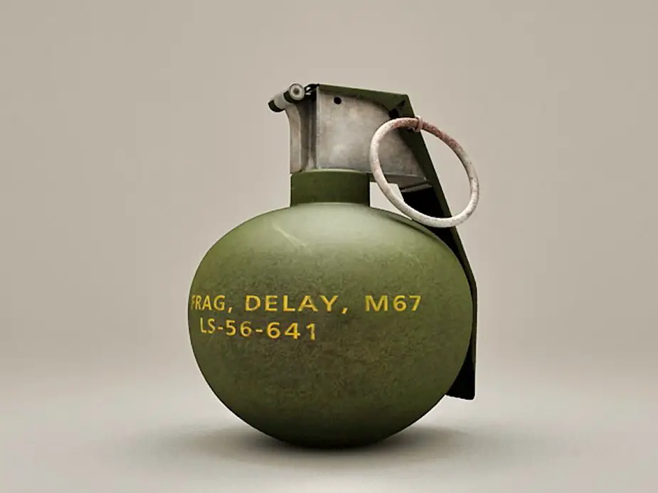 M67 Hand Grenade Quick Release Life-Sized Prop For Airsoft – Metal/Plastic