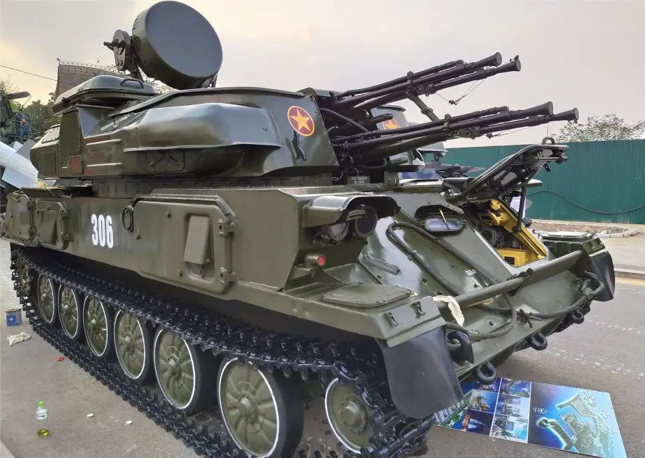 ZSU 23 4 self propelled anti aicraft cannon Vietnam Army Viet Bac Exhibition Fair 2019 925 001