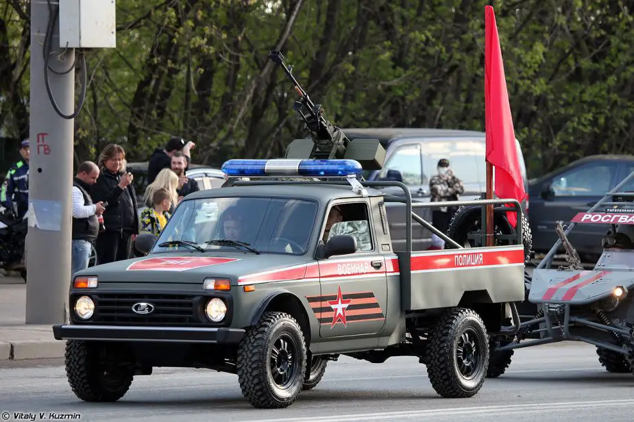 Russian Army test Lada 4 x 4 light multi role pickup vehicle 925 001