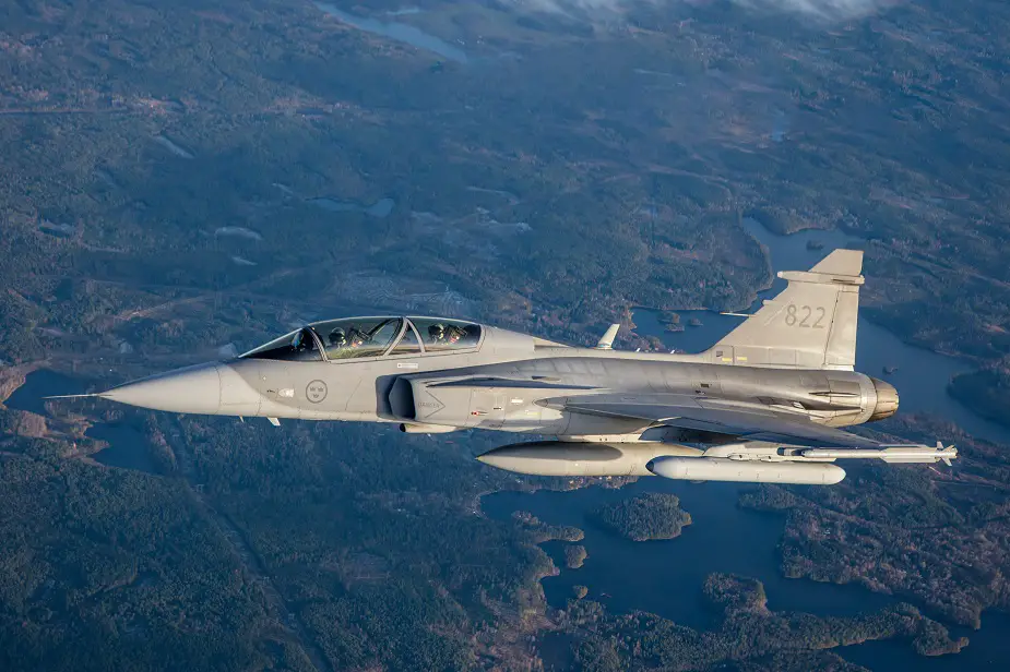 Saabs new Electronic Attack Jammer Pod in the air