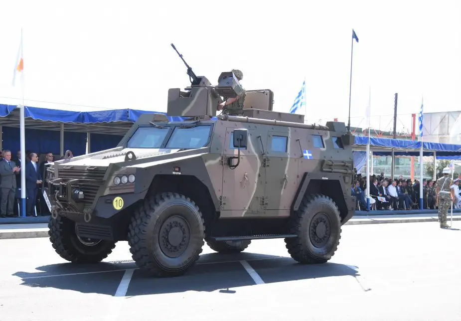 Serbian made Nora B52 self propelled howitzers and Milos armored vehicles parade in Cyprus 4