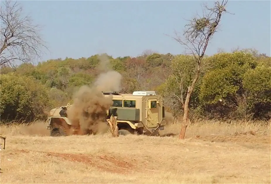 DCD of South Africa has tested Tyron runflat system on Springbuck armored 925 001