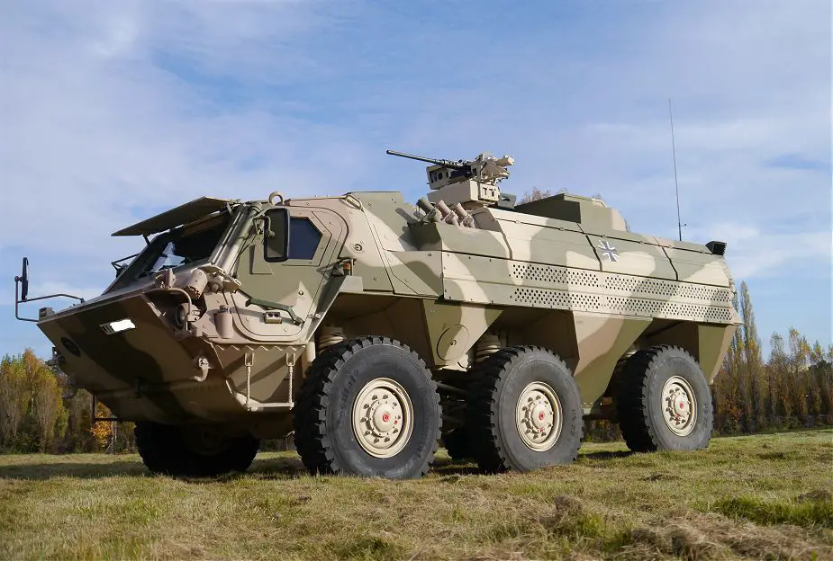 Worldwide used Rheinmetall Fuchs Fox 6x6 armored transport vehicle 925 002