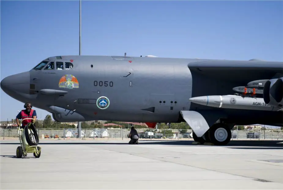 US Air Force conducts test launch of AGM 183A hypersonic weapon from B 52 bomber 925 001