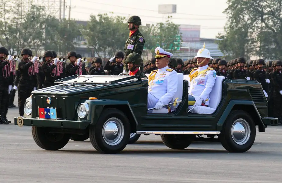 Military parade for Royal Thailand Army Day 10 Battlefield Defense