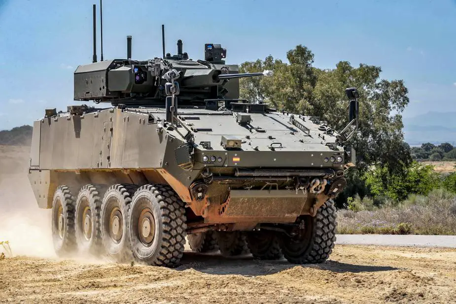 Demonstration of VCR Dragon future 8x8 wheeled combat armored vehicle for Spanish army 925 002