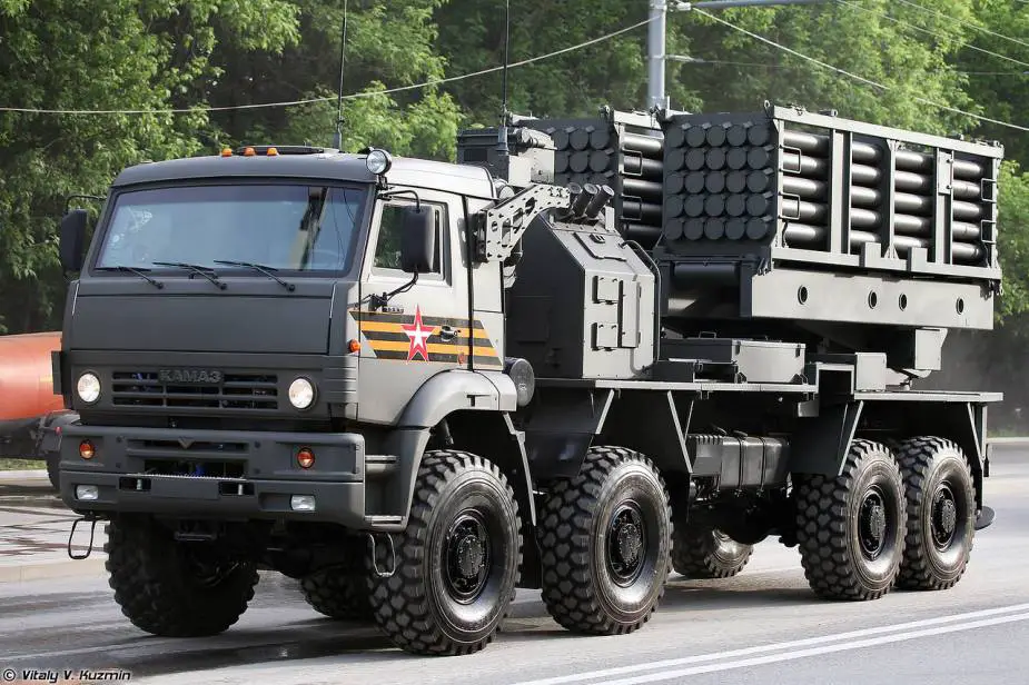 ISDM mine laying launcher system on 8x8 Kamaz truck Russia Victory Day military parade 2020 925 001