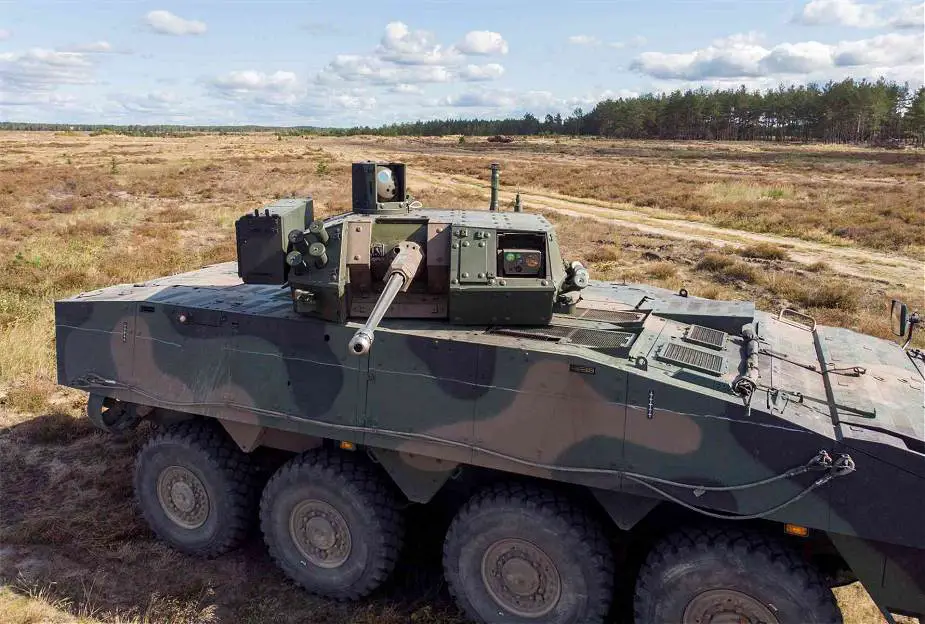 Poland conducts field tests with Rosomak 8x8 armored fitted with unmanned turret ZSSW 30 925 002