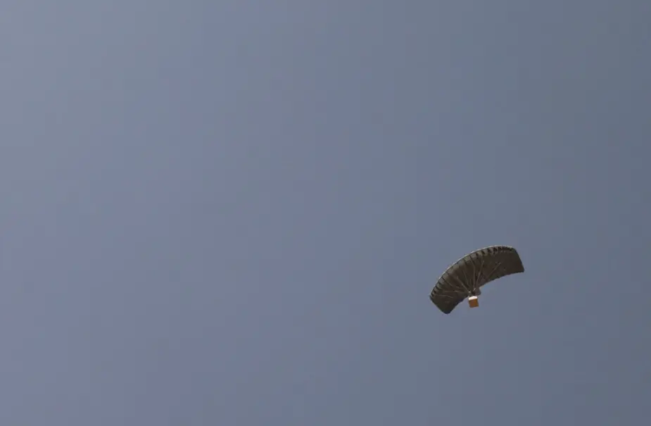 Successful precision airdrop GPS guided pallets test in Kuwait 01