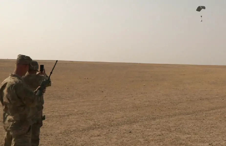 Successful precision airdrop GPS guided pallets test in Kuwait 02