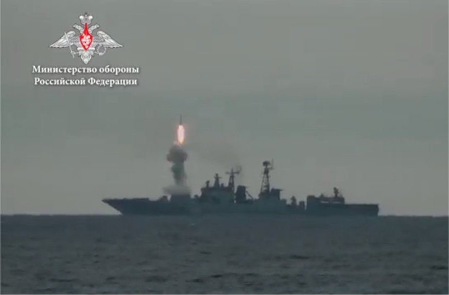Russian Marshal Shaposhnikov Destroyer Launches Otvet Missile In Sea Of 