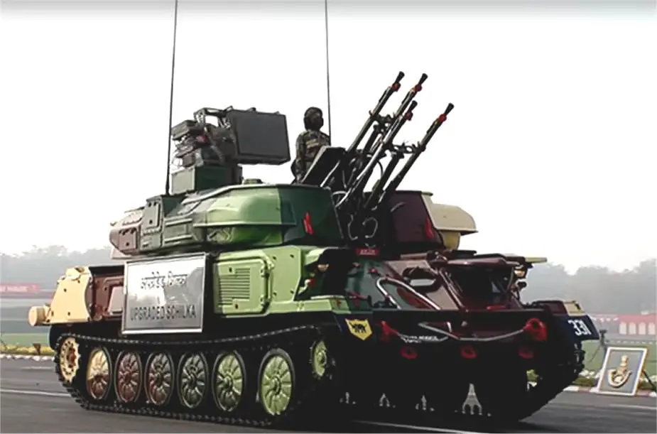 Indian army ZSU-23-4 Shilka mobile air defense system